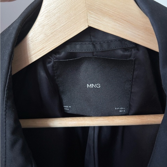 MANGO Black Trench Coat – Size L - Picture 3 of 13